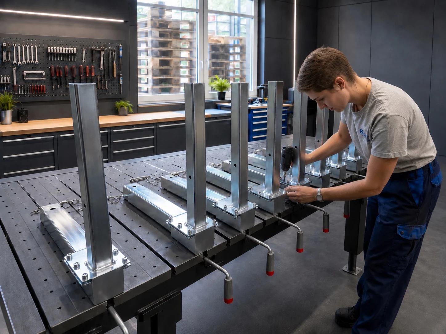 Bearbeitung von Metallbaugruppen in der Werkstatt